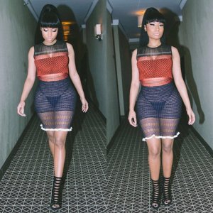 Nicki Minaj in Transparent Dress 01.jpg