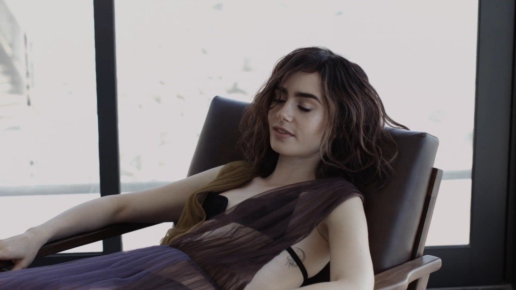 Topless lily collins Lily Collins