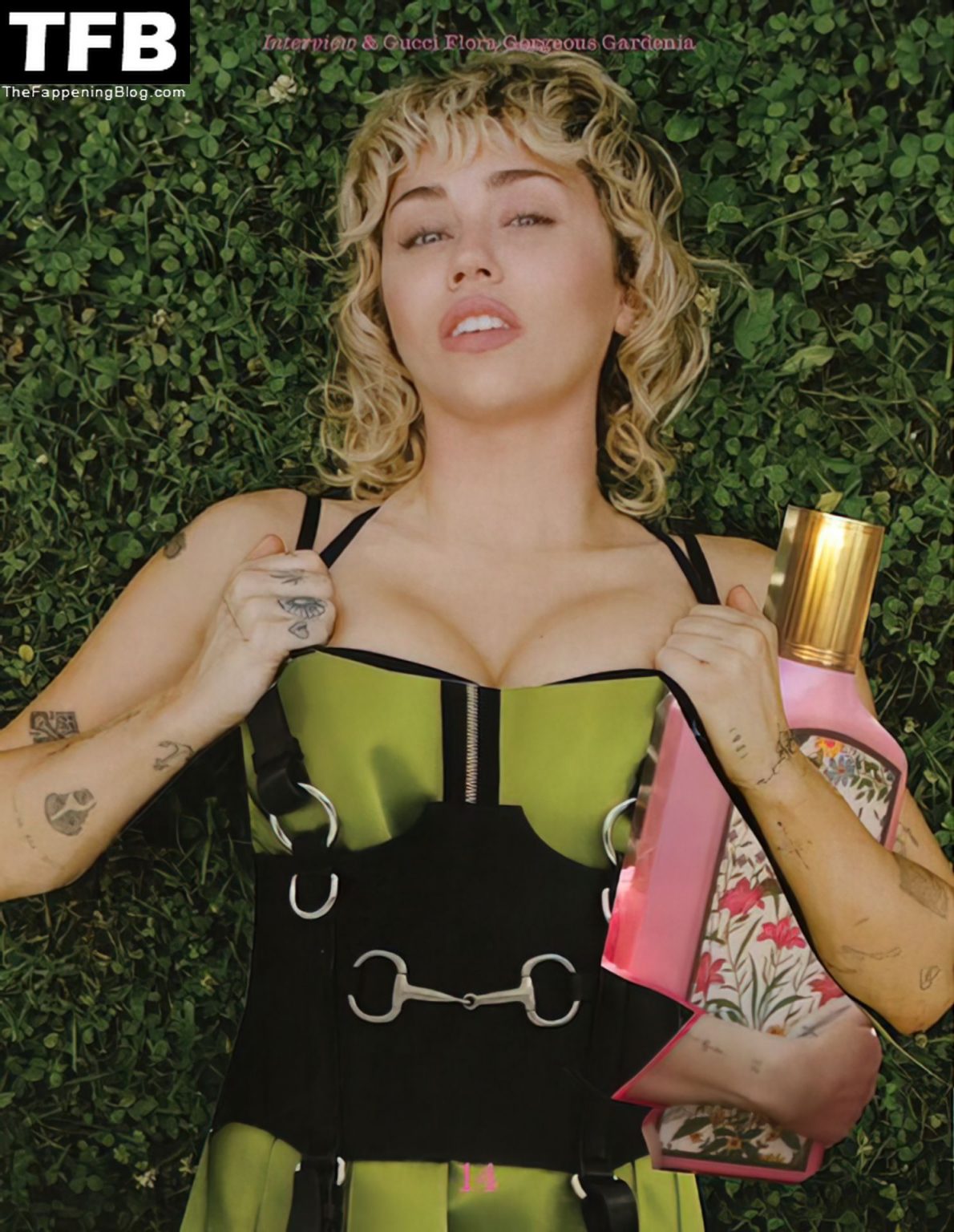 Miley Cyrus Displays Her Small Nude Tits For Interview Magazine October Issue Photos