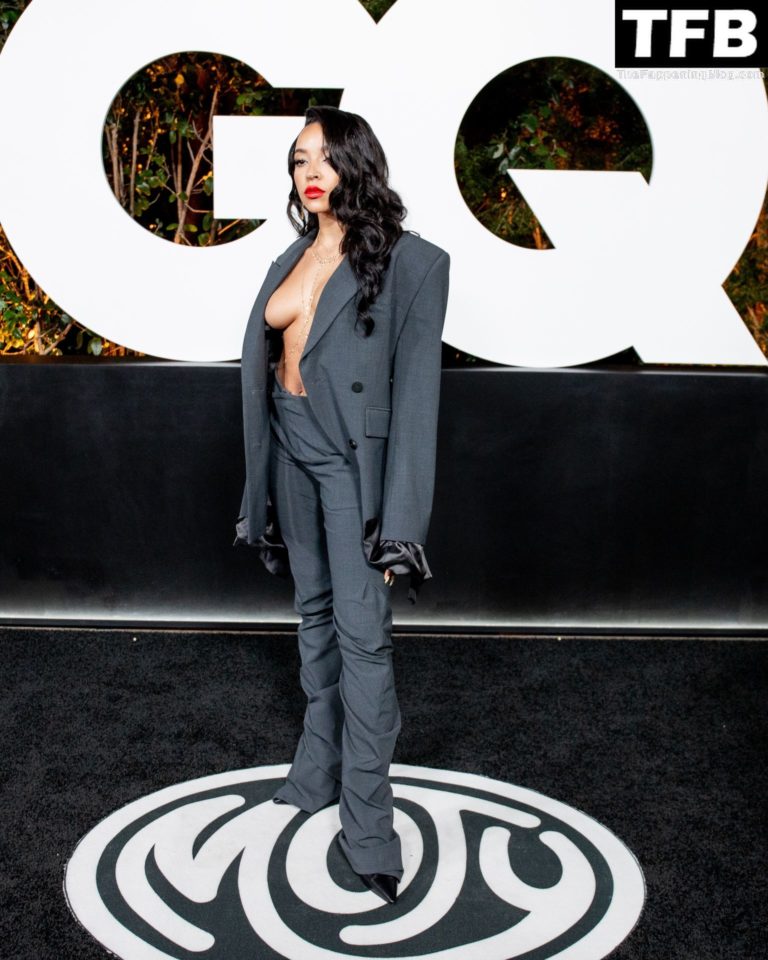 Tinashe Shows Off Her Tits At The Gq Men Of The Year Party
