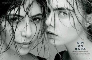 Kim Kardashian & Cara Delevingne in Love Magazine 02.jpg