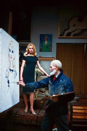 Brigitte Bardot posing for Kees Van Dongen in Paris, 1959 -0475.jpg