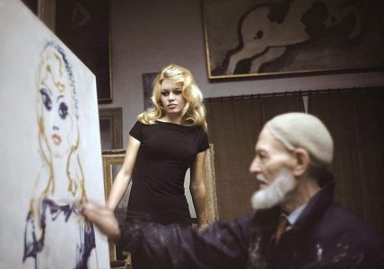 Brigitte Bardot posing for Kees Van Dongen in Paris, 1959 -2218.jpg
