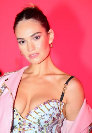 Lily James At Versace Fashion Show in Milan 2022 000000005.jpg