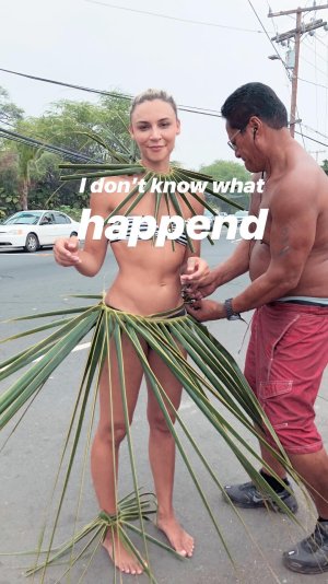 Samaire Armstrong - getting some leaves put on her 72268420_sam-1.jpg