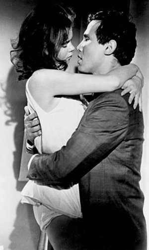 Elizabeth Montgomery &amp; Henry Silva (1963) in 'Johnny Cool'.jpg