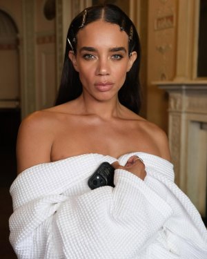 Todays makeup on @hannahjohnkamen A bronze sculpted dolphin skin, with a sexy twist. Skin prep...jpg