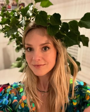 Enchanted themed party. A snail just fell off my headdress. #enchanted #partyingover40 #outout #.jpg