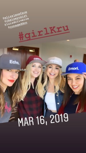 tumblr_pojd5poq251r412ks_640 with Chelsey Reist, Tasya Teles and Eliza Taylor.jpg