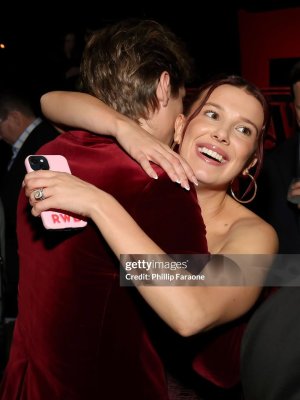 millie bobby brown with jake bongiovi & david harbour at the after party of stranger things 5 ...jpg