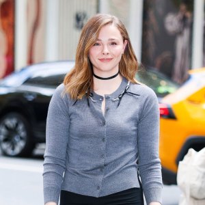 Chloe Grace Moretz Outside a taping of The Kelly Clarkson Show in New York CHF28E_1.jpg
