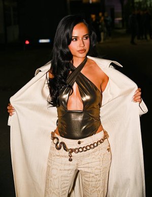 Becky G at the Roberto Cavalli fashion show at Milan Fashion W 0CC1E1lF_o.jpg