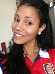 certainly wears the right jersey for her fun.jpg