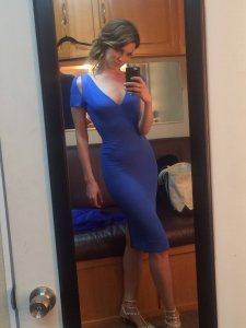 courtney Henggeler - actress figure in blue dress from Cobra Kai and Sheldon Cooper sister (8).jpg