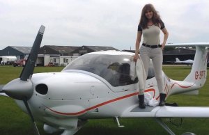 BA Carol Vorderman on plane.jpg