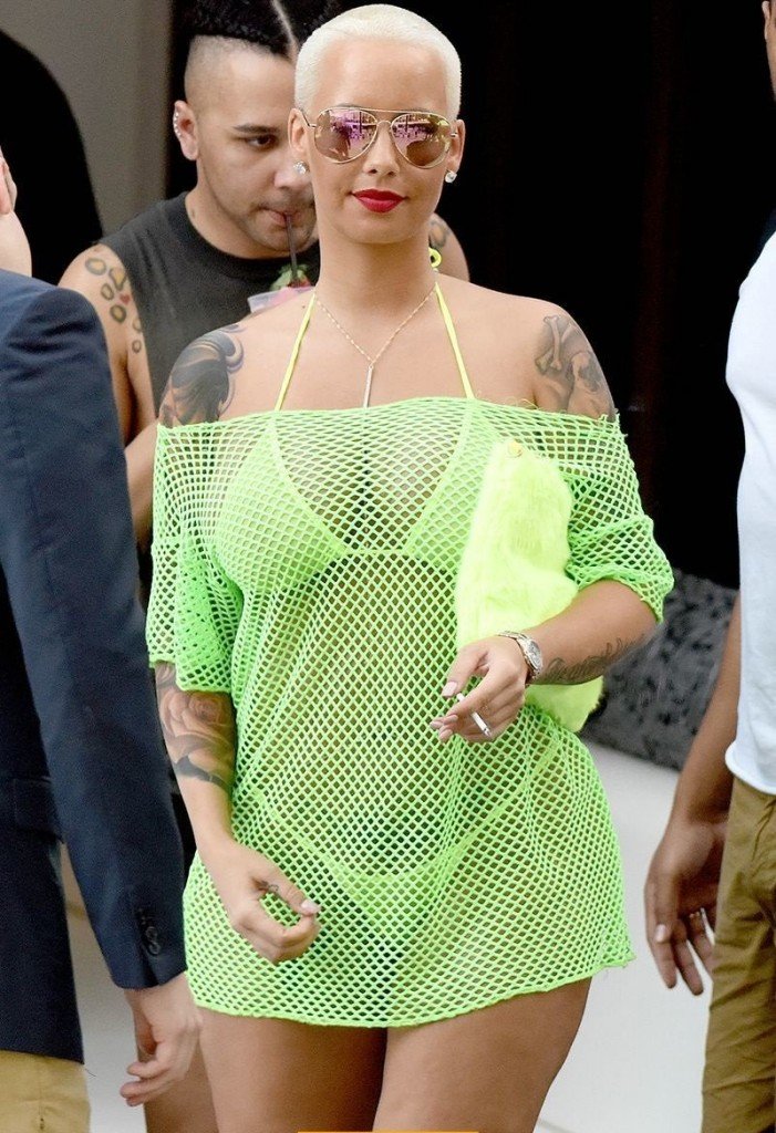 Amber Rose Green Bikini 024