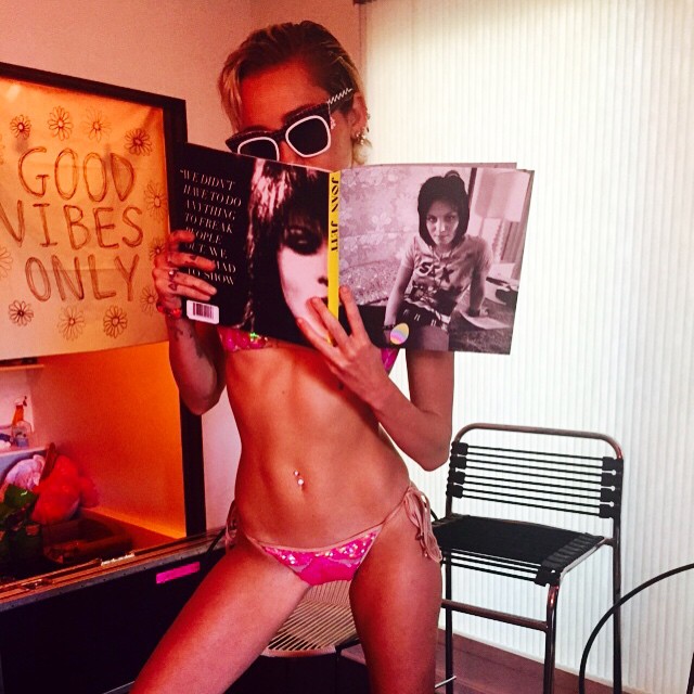 Miley Cyrus in Bikini (2 Photos)