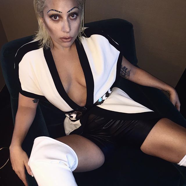 Lady Gaga Cleavage (2 Photos)