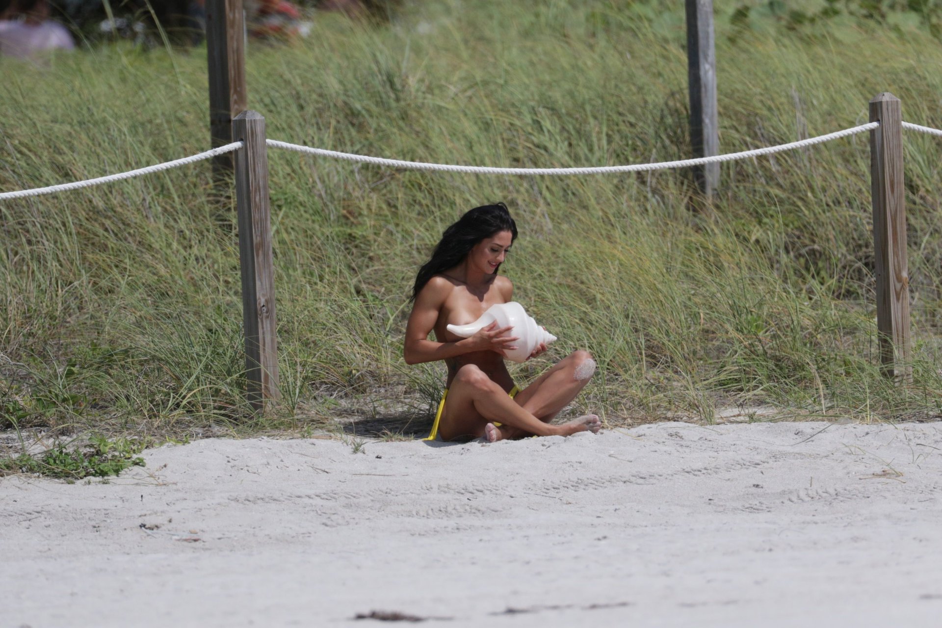 New sexy and topless photos of Hope Howard at a photoshoot in Miami, 01/20/...