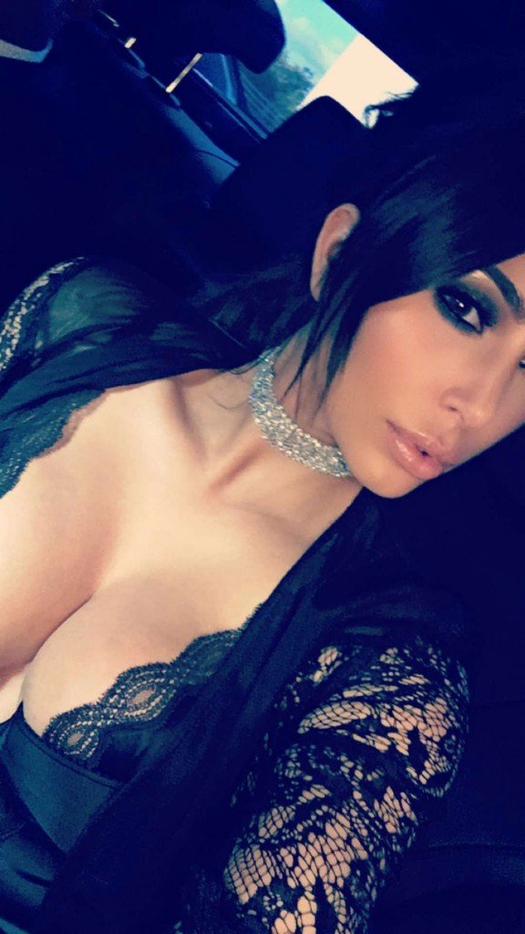 Kim Kardashian Cleavage (2 Hot Photos)