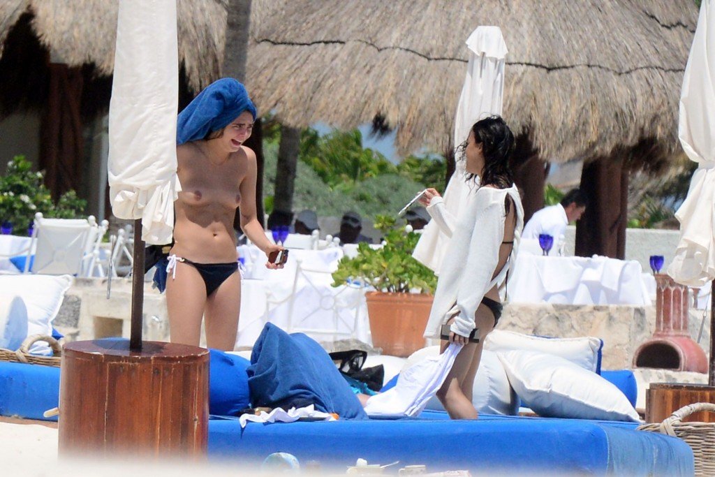 Michelle Rodriguez and Cara Delevingne Topless 25