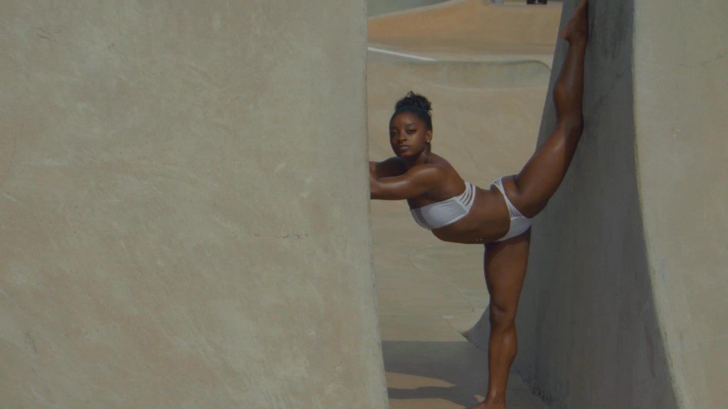 Strong baby Simone Biles shows off her skill in a photoshoot for 2017 &apos...