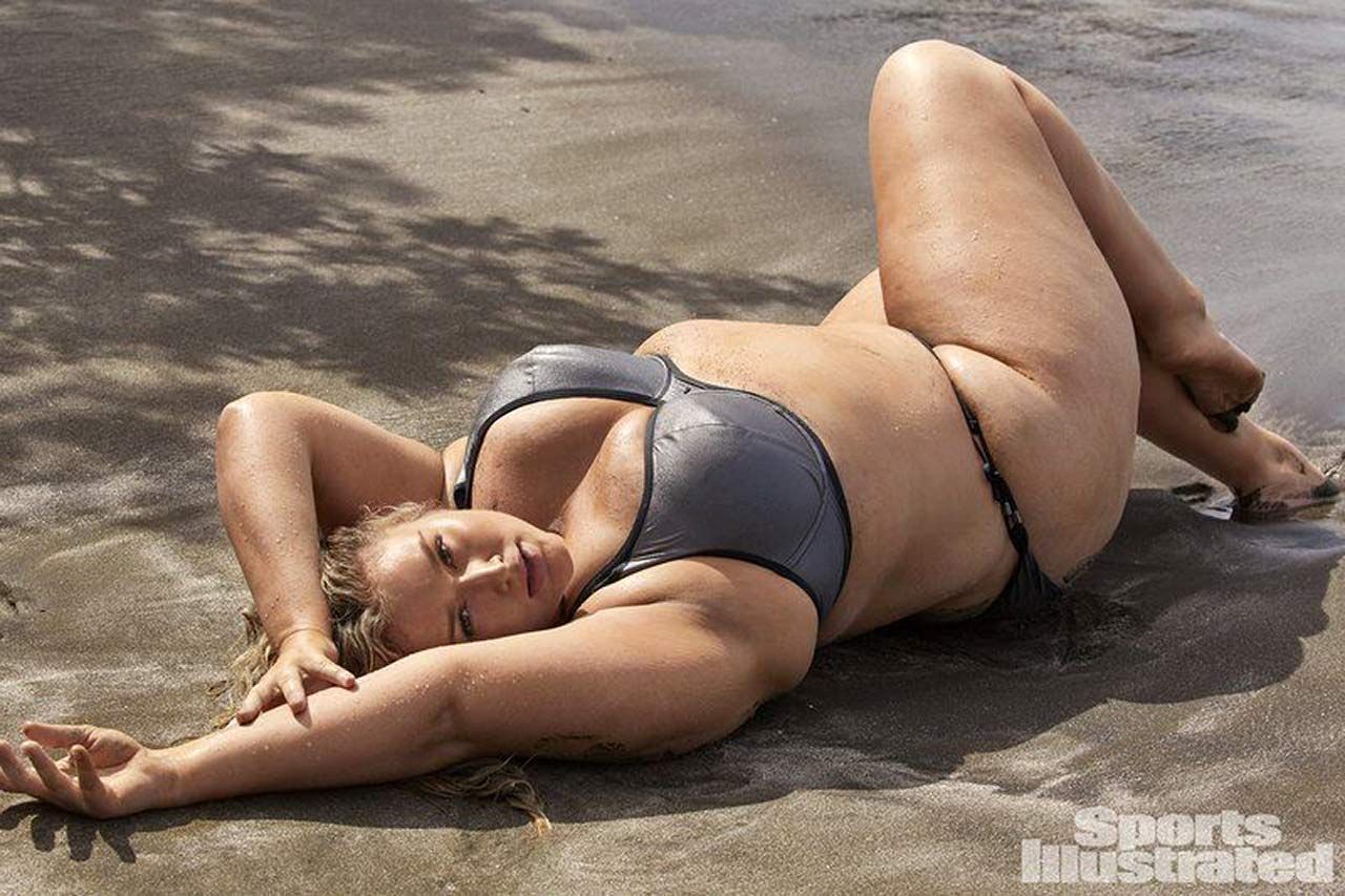 Hunter McGrady topless for Sports Illustrated.