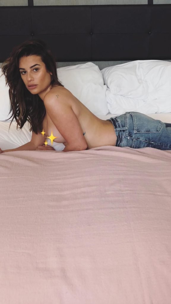 Lea Michele Topless (7 Photos)