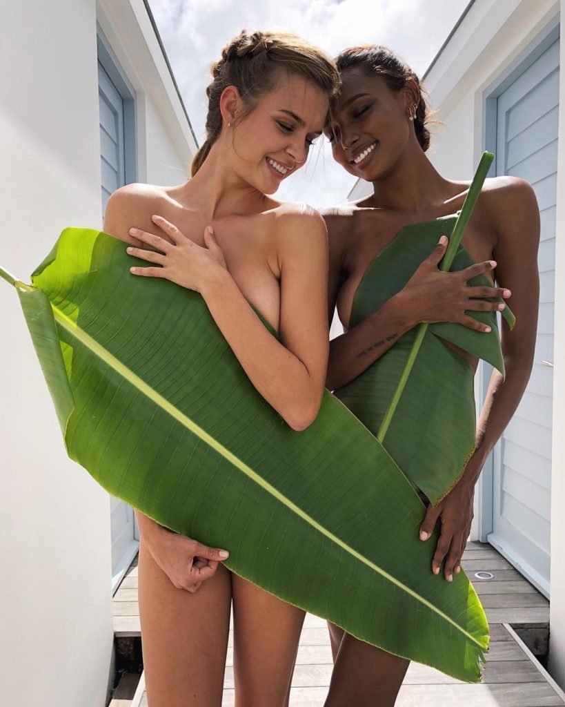 Josephine Skriver &amp; Jasmine Tookes Nude (4 Photos)