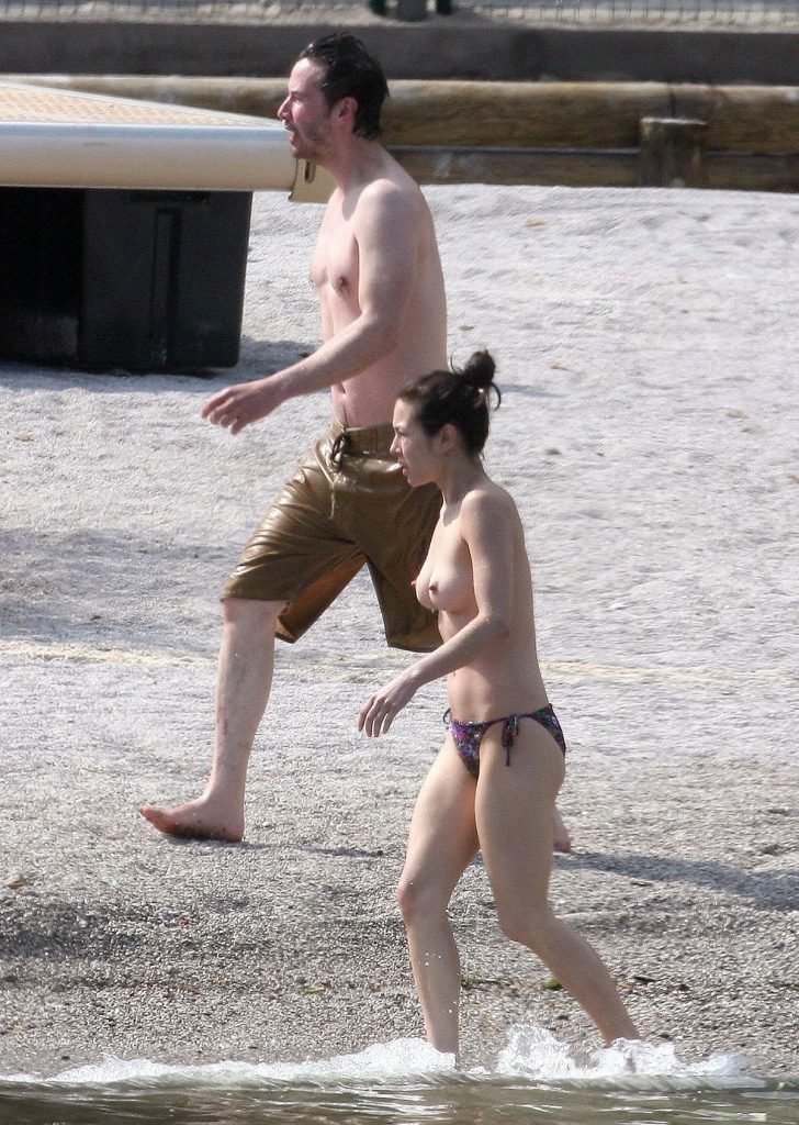 China Chow Goes Topless At The Beach (28 Photos)