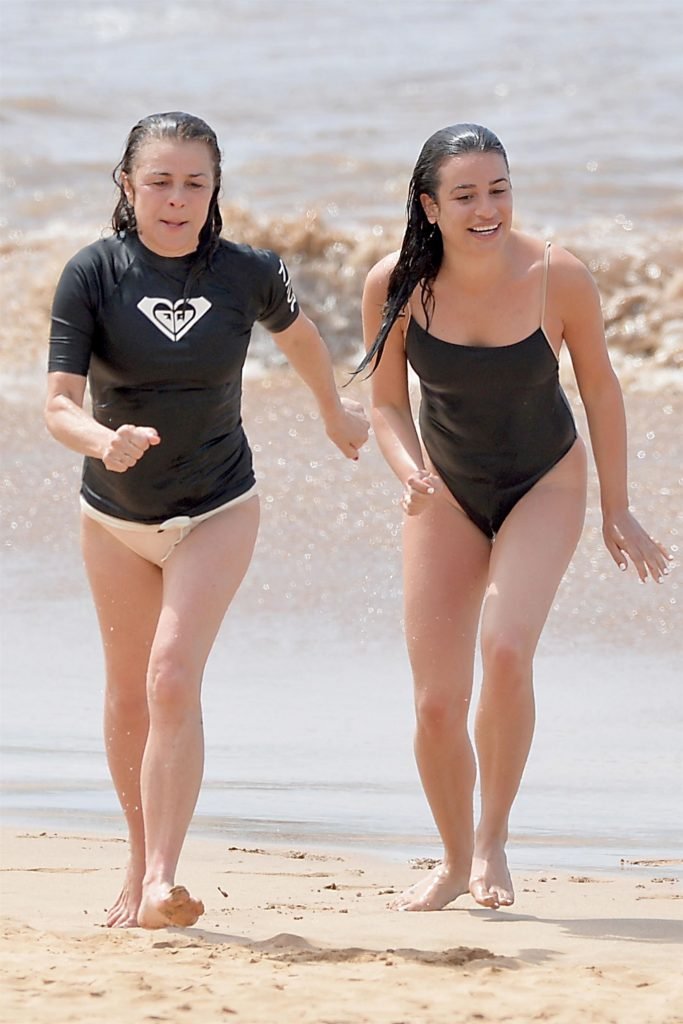 Sexy Lea Michele Wears Mom’s Swimsuit (43 Photos)