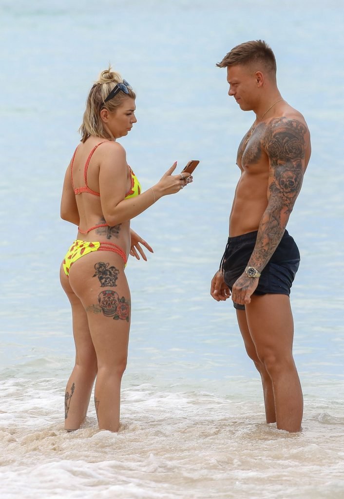 Olivia Buckland Displays Her Tattooed Body in Barbados (29 Photos + Video)