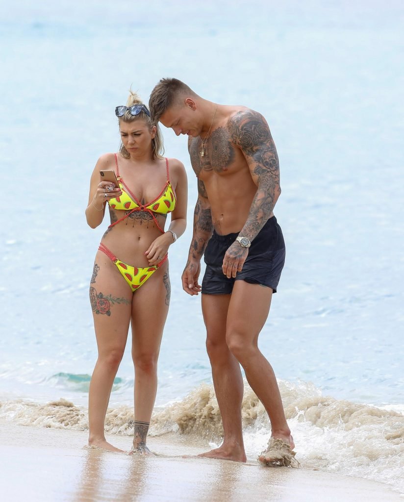 Olivia Buckland Displays Her Tattooed Body in Barbados (29 Photos + Video)