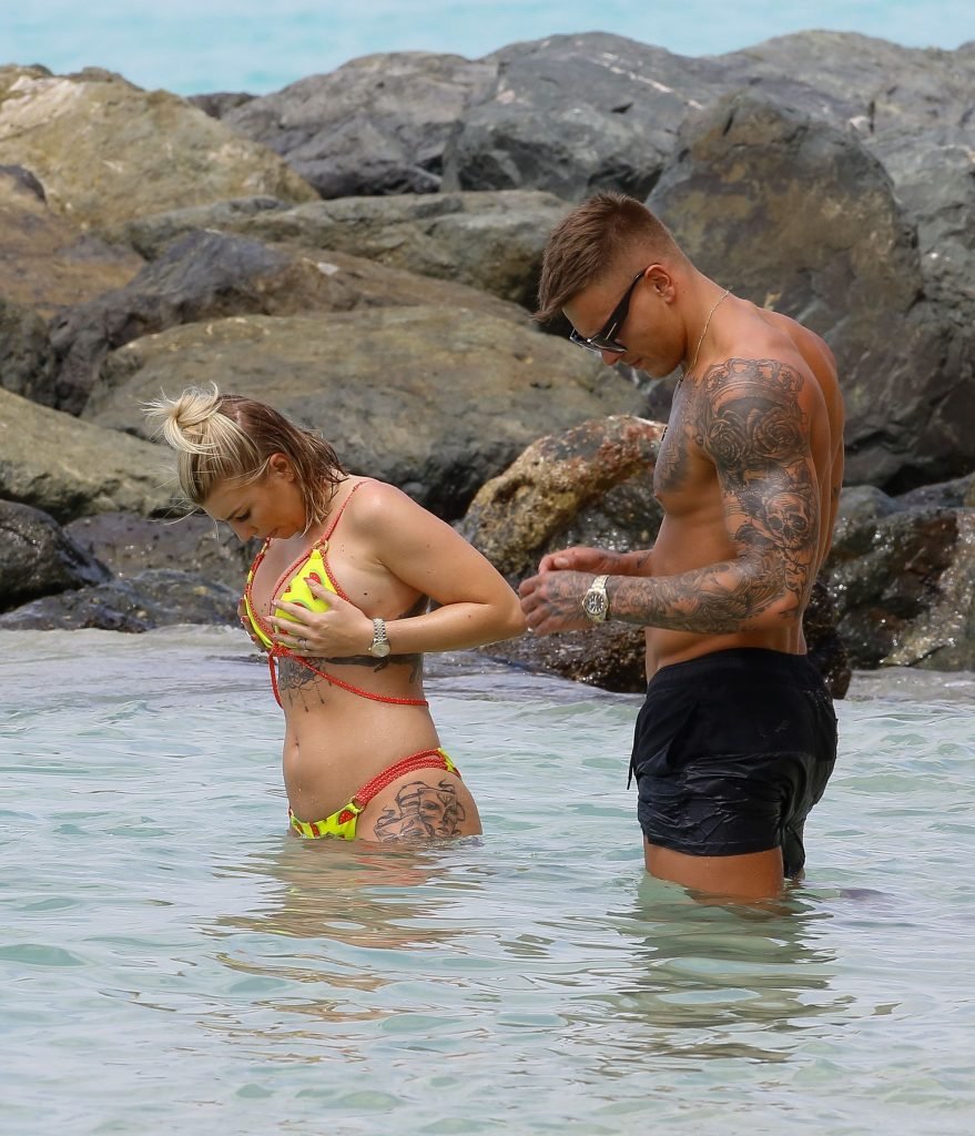 Olivia Buckland Displays Her Tattooed Body in Barbados (29 Photos + Video)