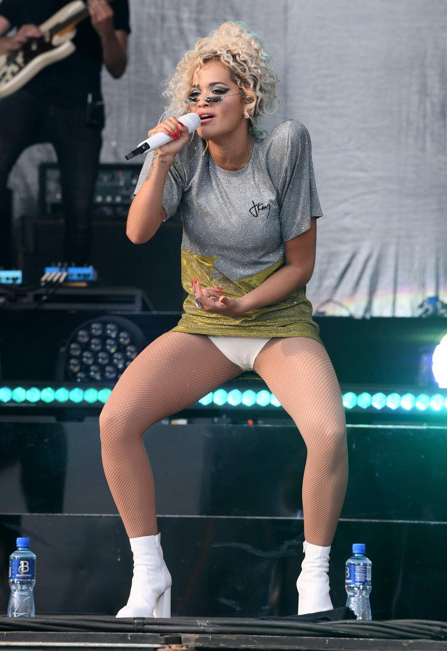 British singer Rita Ora visited the RiZE Festival in Chelmsford, Essex, Eng...