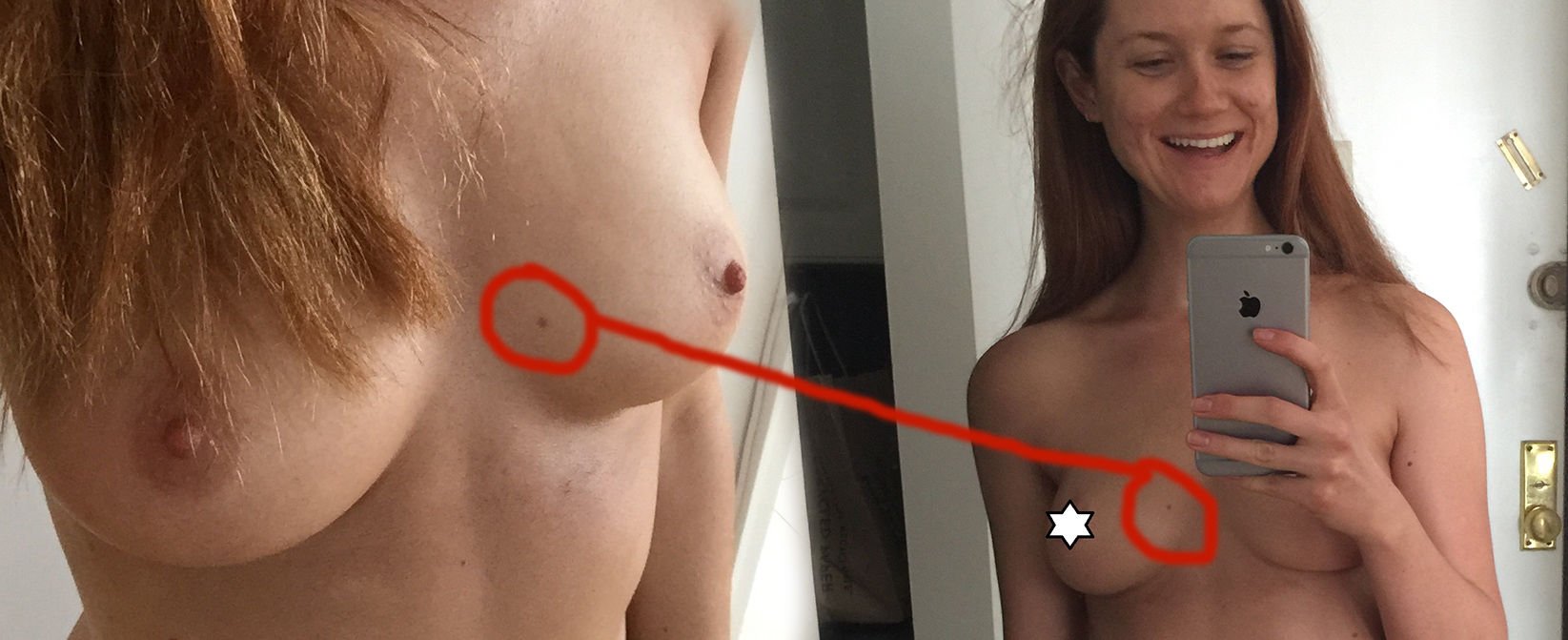 Here are a few Photoshopped nude leaked Fappening photos of Bonnie Wright. 