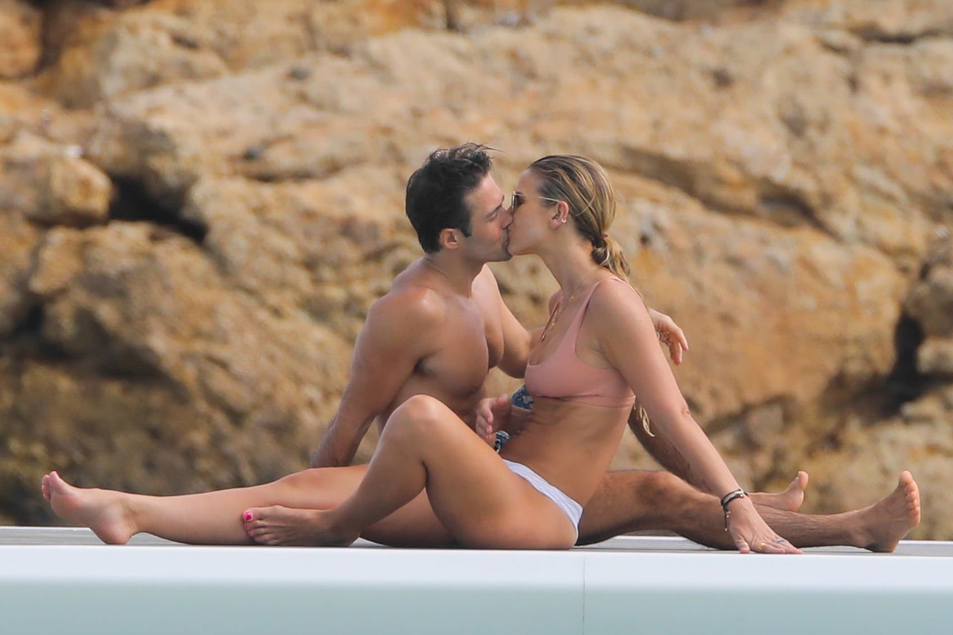 Vogue Williams (33) and Spencer Matthews were seen in love on vacation in S...