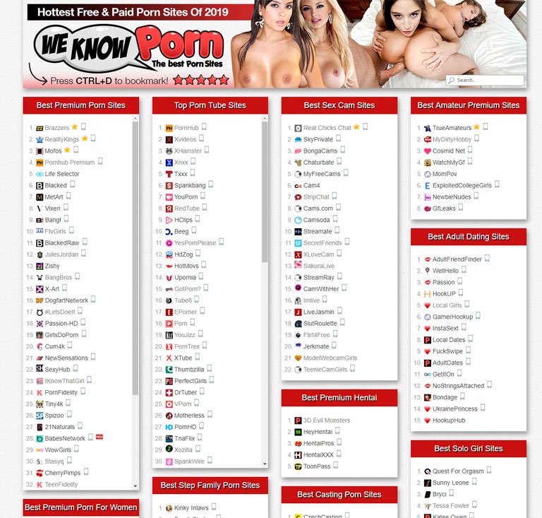 If You’re Looking For A Porn List You Can Trust Visit WeKnowPorn