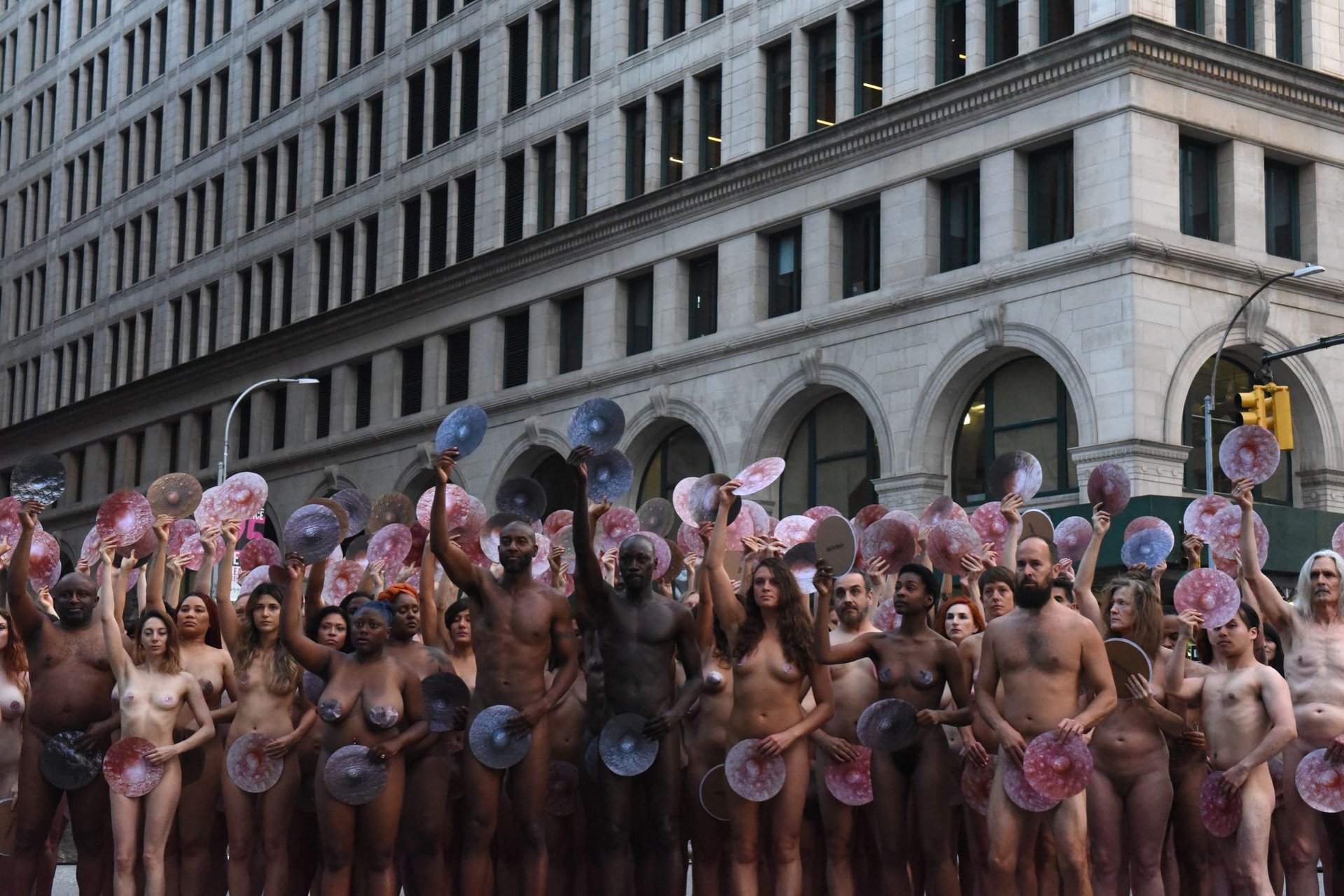 Nude models become artists canvases on nyc bodypainting day