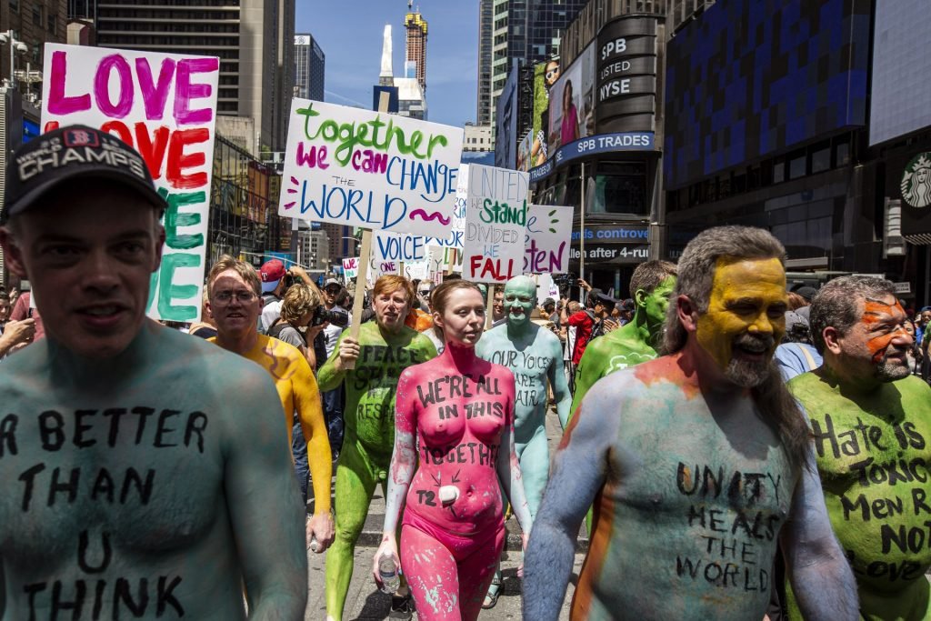 Naked Protest Against Divisiveness (46 Photos)