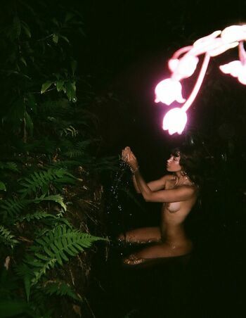 Bootyful model Brook Power was photographed fully naked in a jungle in a ph...