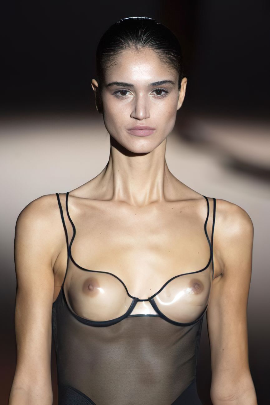 Claudia Martin’s Tits at the Andres Sarda Fashion Show (8 Photos)