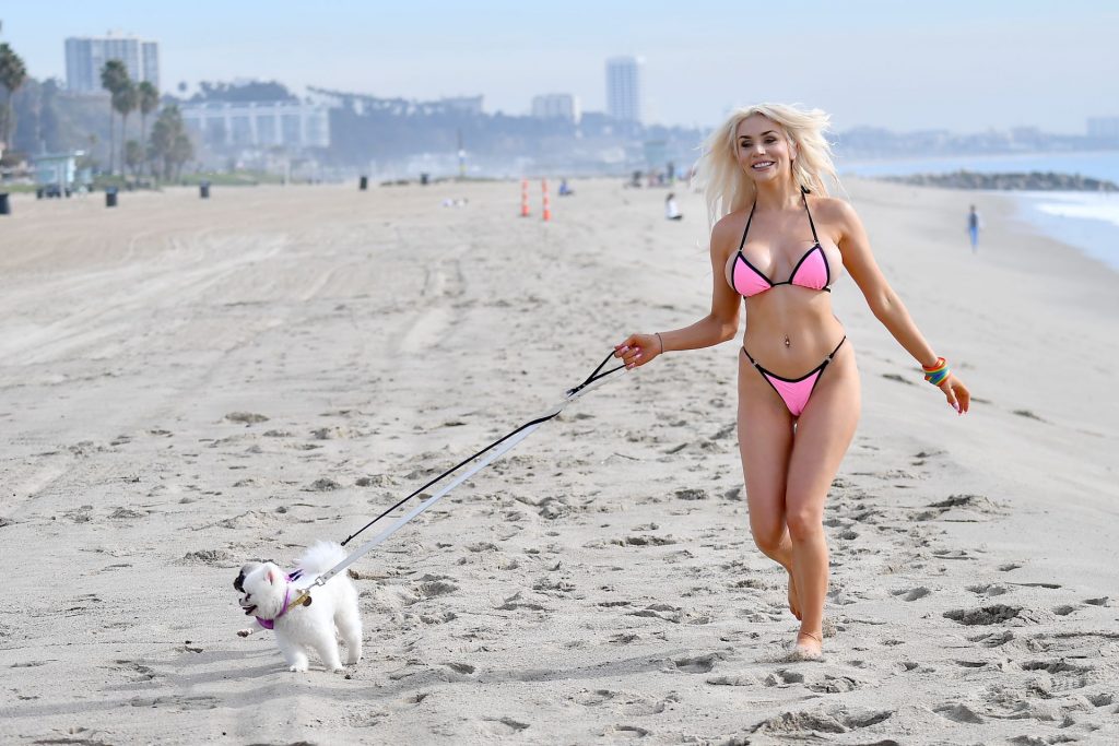 Busty Courtney Stodden Poses on the Beach in Santa Monica (24 Photos)
