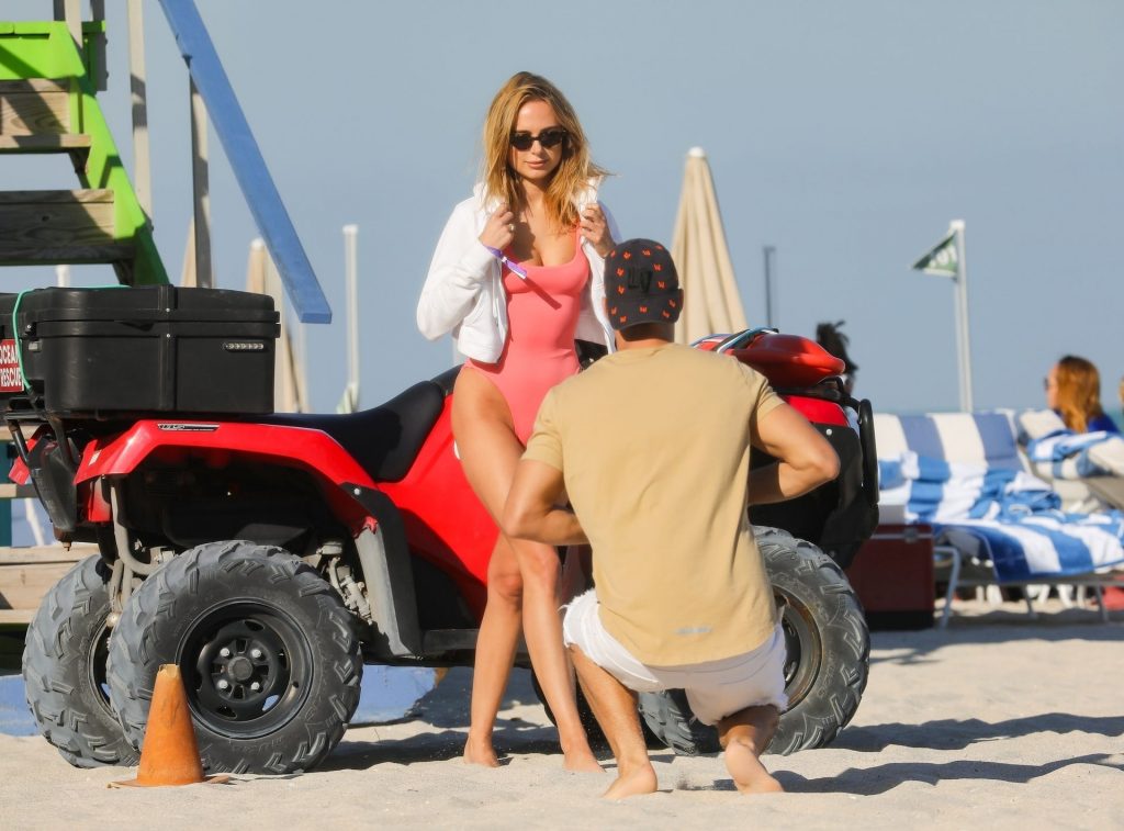 Kimberley Garner Poses in Sexy Ocean Rescue Themed Photoshoot (34 Photos + Video)