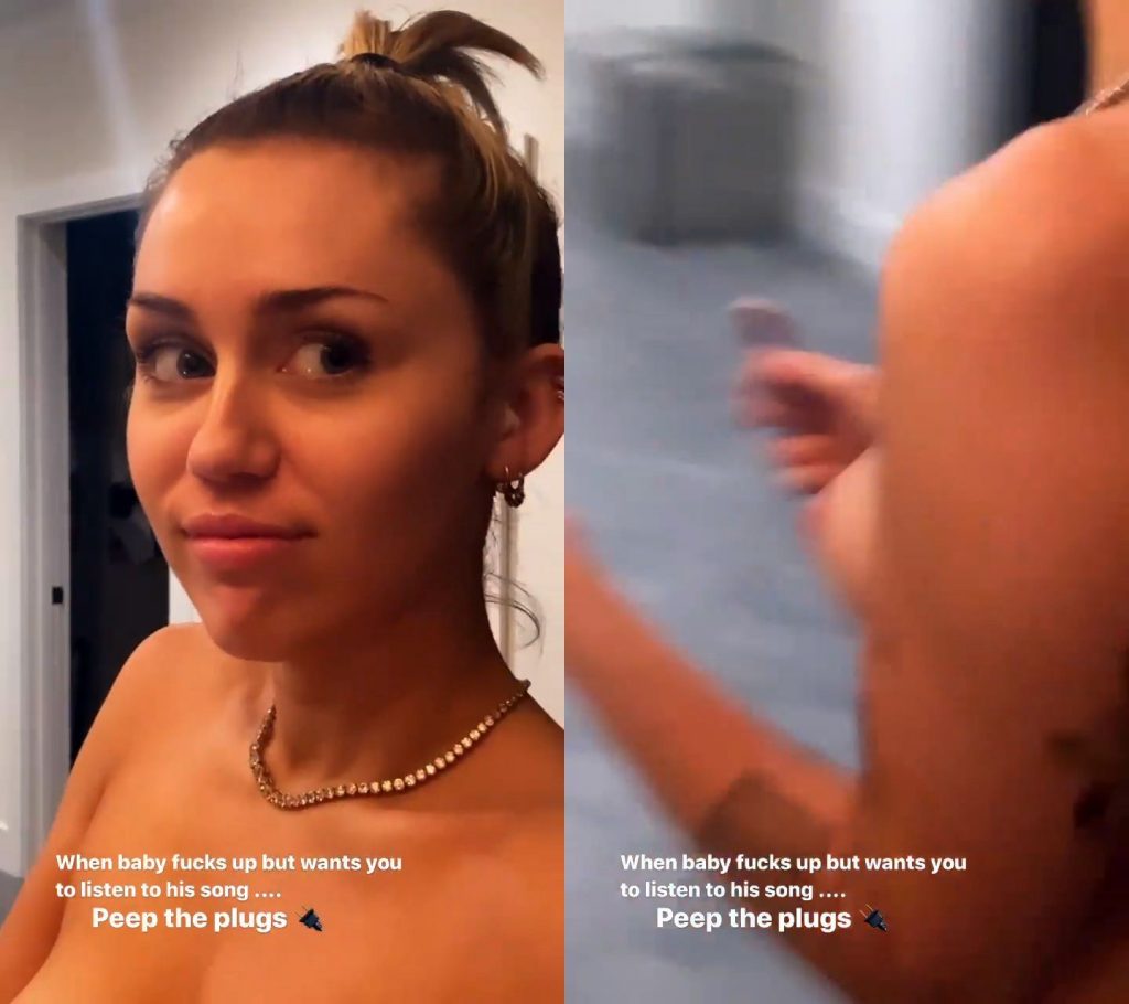 Miley Cyrus Accidentally Showed Her Nude Tits (11 Pics + Video)