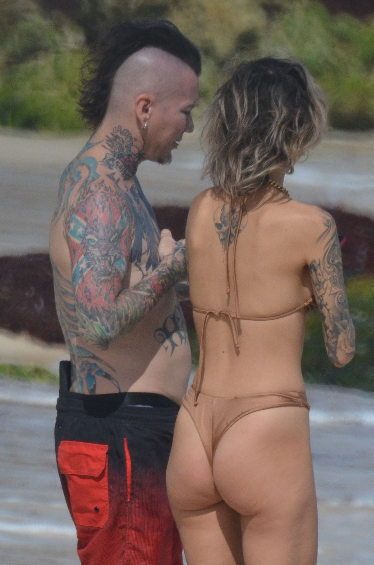 DJ Ashba and His Sexy Wife Nathalia Enjoy the Sunshine in Tulum (16 Photos) #TheFappening image
