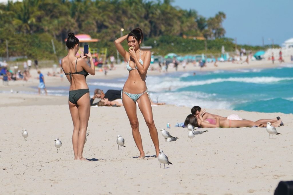 Ambra Gutierrez Hits The Beach in Miami Wearing a Tiny Bikini (62 Photos + Video)