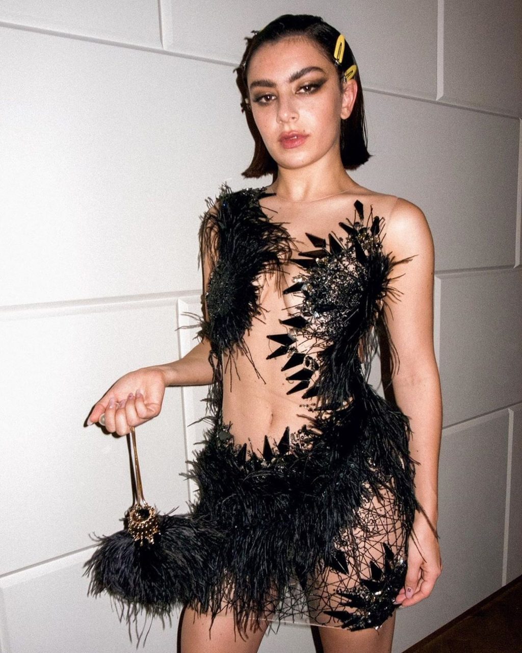 Charli XCX Displays Her Tits in a See-Through Dress (7 Photos)