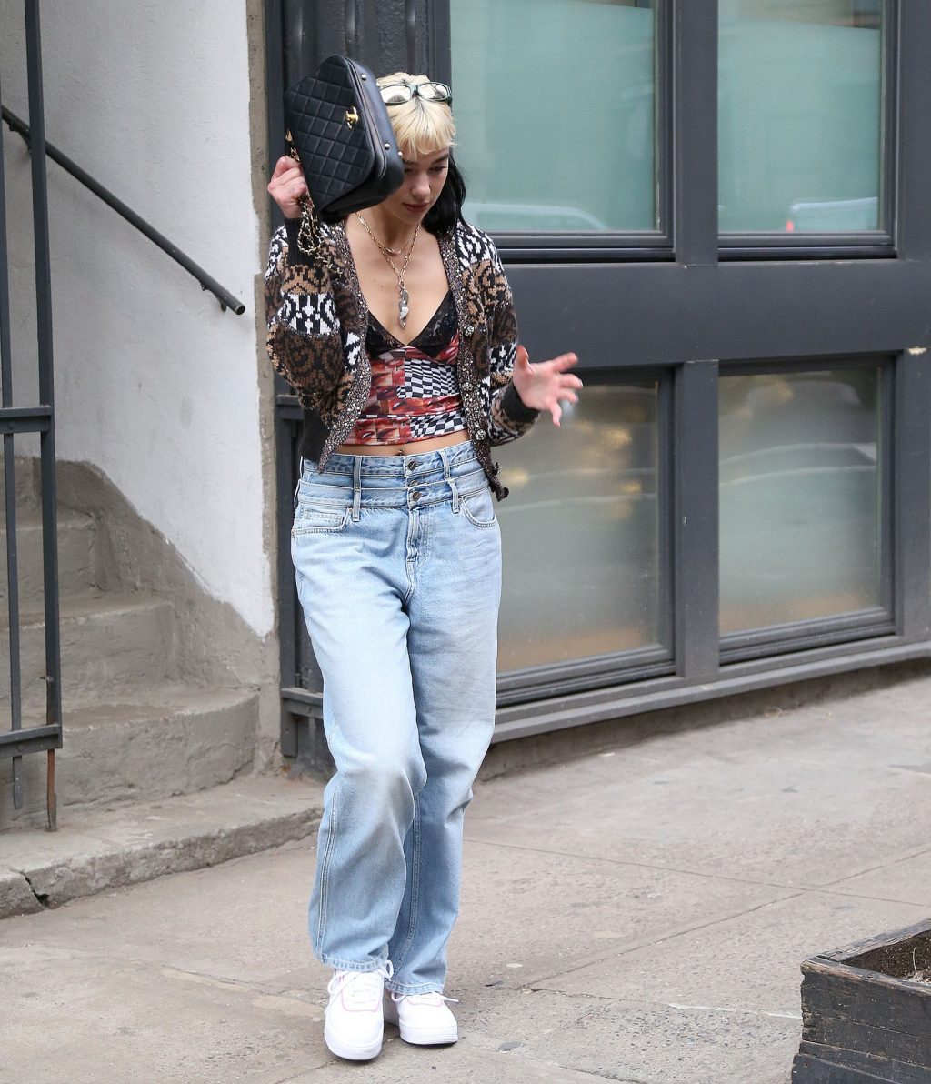 Dua Lipa Spotted Leaving Her Apartment While Wearing a Double Denim Jeans in NYC (67 Photos)