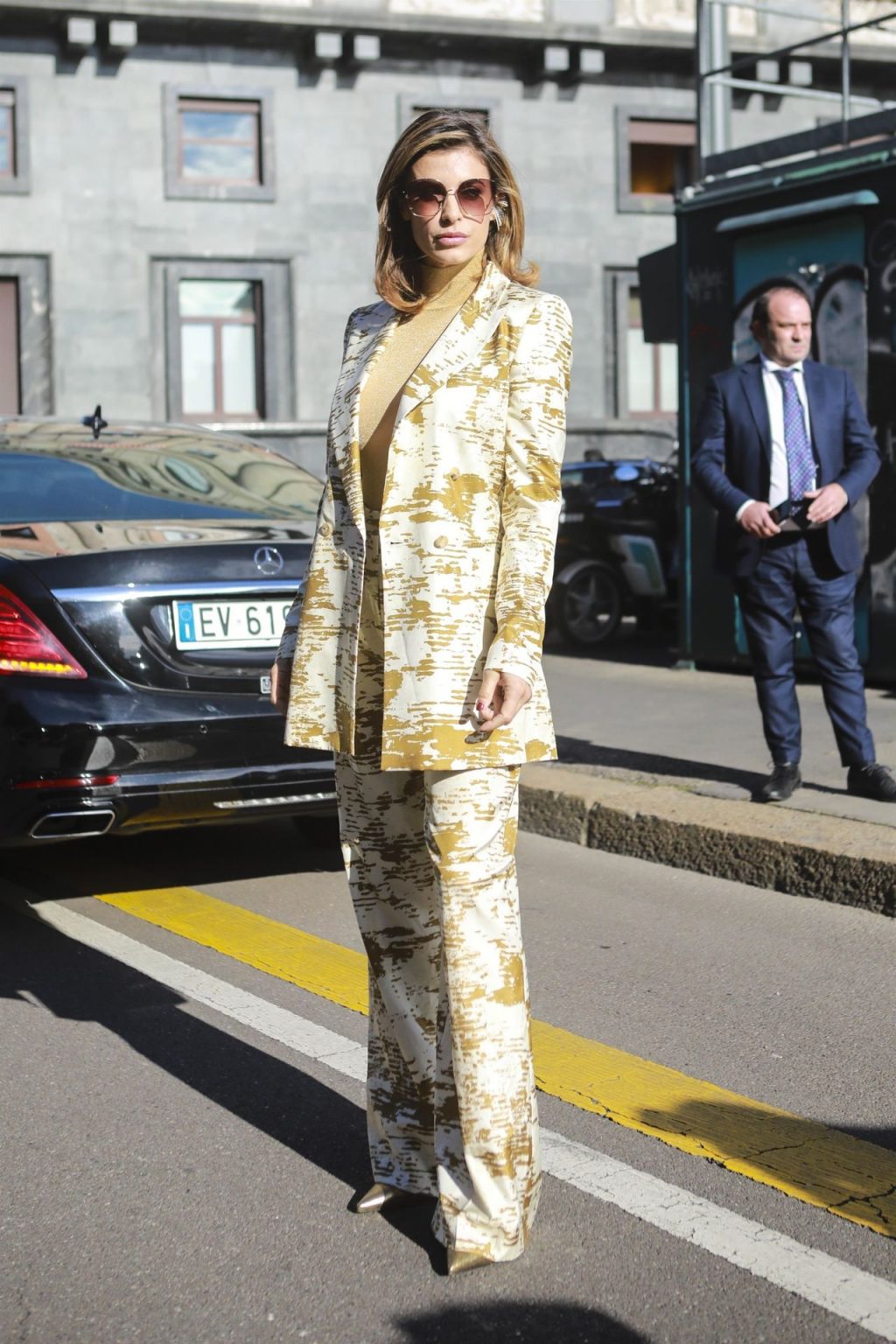 Braless Elisabetta Canalis Attends the Max Mara Fashion Show During Milan Fashion Week (41 Photos)
